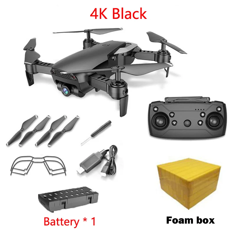 LAUMOX M69G FPV Дрон с камерой 4K HD Дрон широкоугольный WiFi складной селфи Дрон оптический поток RC Квадрокоптер Vs E58 M69 Дрон - Цвет: 4K Black 1B FB