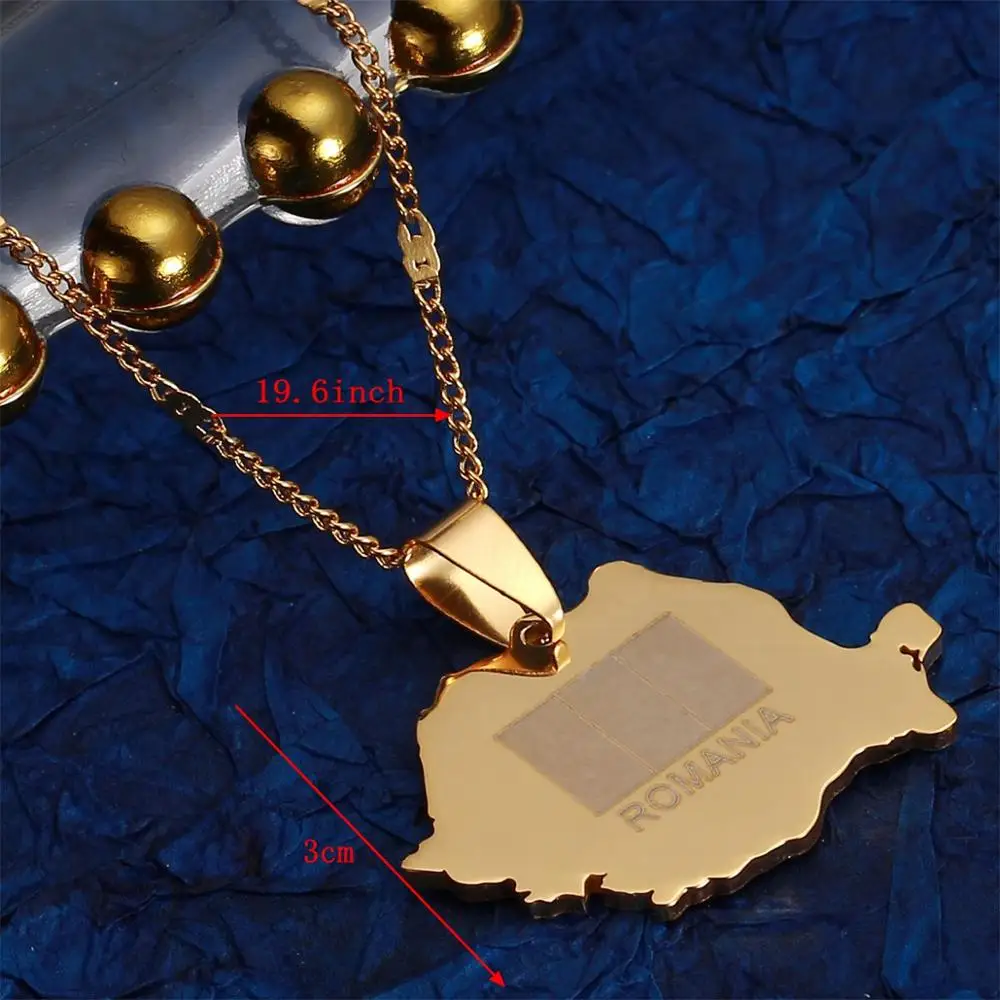 Ожерелье из нержавеющей стали с изображением карты Святого Люсии модное колье