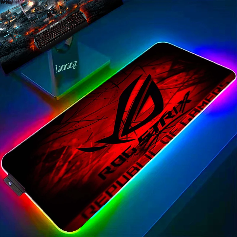 

Большой коврик для мыши 900x400 Asus Rog RGB, Настольный коврик для ПК, геймеров, игровых ноутбуков, стежка, Настольный коврик, коврик для мыши, коврик...