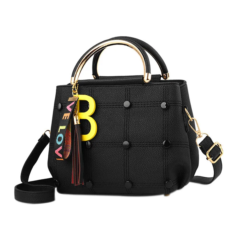 Сумка на плечо женская кожаная с верхней ручкой и кисточкой 9 цветов |