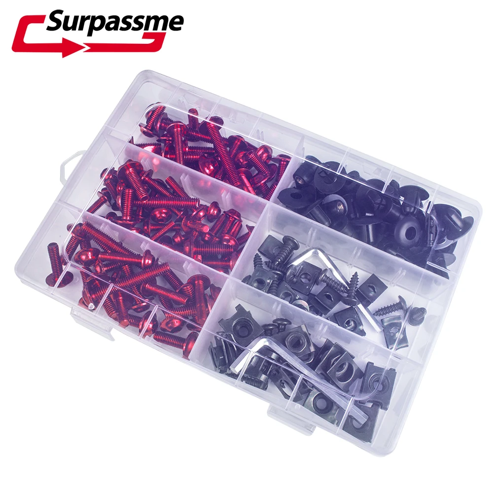 223 шт. универсальный мотоцикл болты обтекаемой формы комплект для кузовных работ