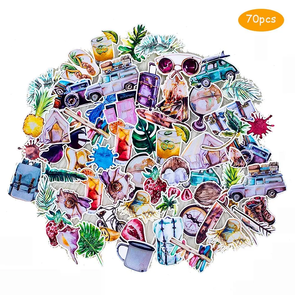 46/70 шт. водонепроницаемые Мультяшные наклейки из ПВХ|Наклейки на стену| |