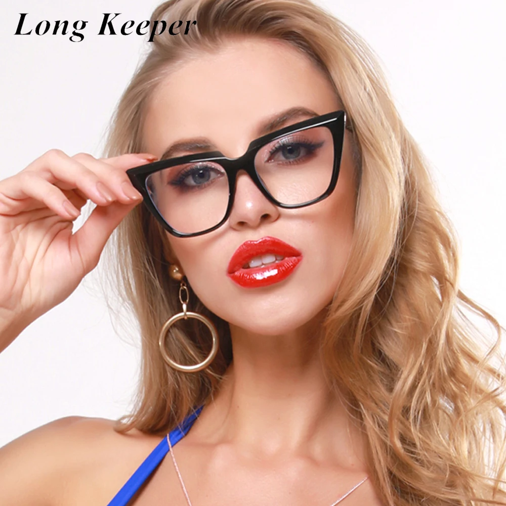 LongKeeper модные винтажные оправа для очков в стиле кошачьи глаза очки женские