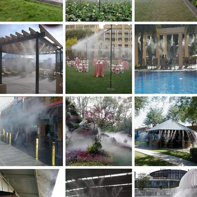 

50Pcs Pipe Atomization Nozzle Brass Fog Mist Nozzles Misting Fogging Atomizing Spray Sprinkler Head