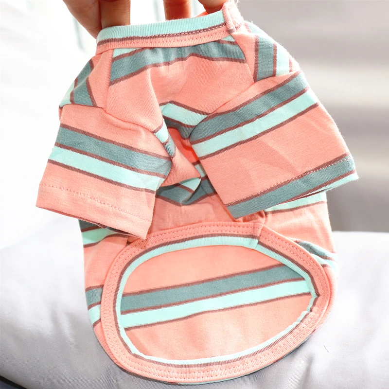 Хлопковая футболка для собак пижамы летняя одежда костюм кошки йоркширского