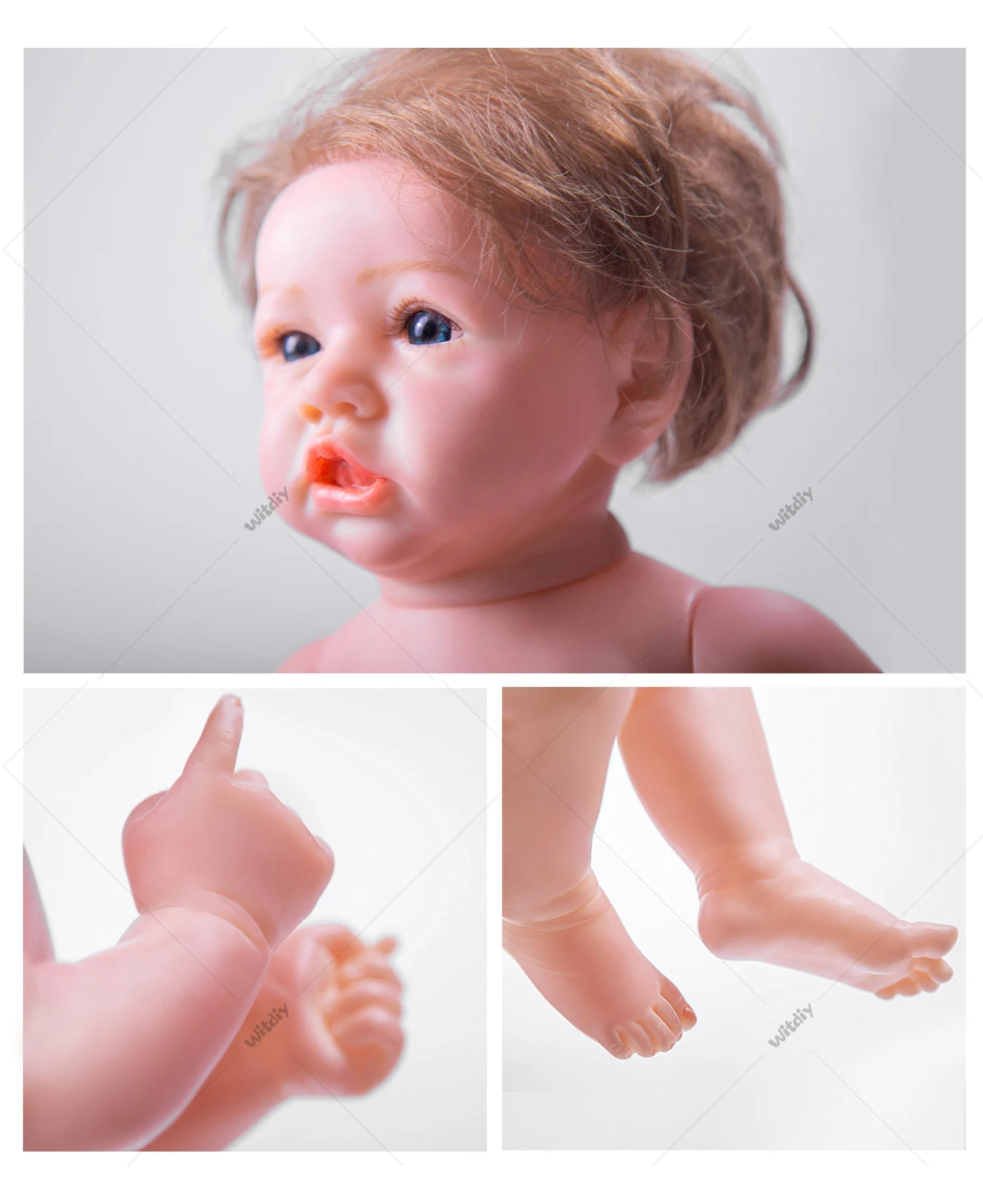 

Witdiy Striped T-shirt saskia 48CM bebe reborn reborn baby doll Rebirth doll Baby rebirth silicone doll silicone
