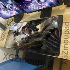 Большой коврик для мыши XGZ с аниме пробный ангел на заказ, черный изысканный коврик для компьютерного стола с фиксируемой кромкой, резиновый нескользящий коврик для скоростного стола, 900x40, 900x300