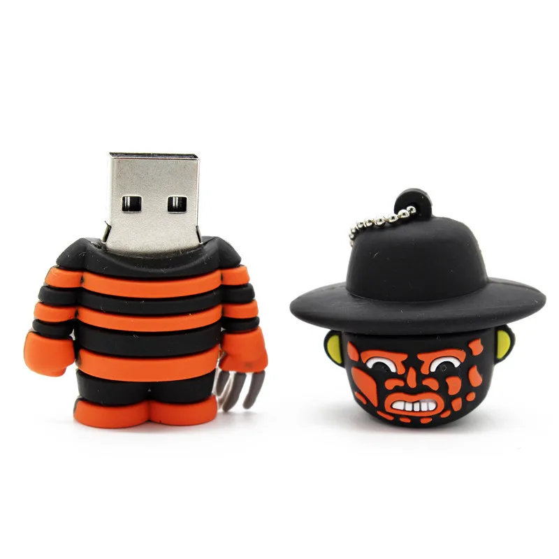 Флэш накопитель usb 2 0 с надписью TEXT ME Фредди в сравнении Джейсоном и Пчелкой