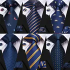Hi-Tie Шелковый Мужской Свадебный галстук-бабочка, в темно-синюю полоску однотонные подарок галстук-бабочка для мужчин; Модные туфли на высоком каблуке качественный носовой платок запонки Набор Бизнес Вечерние