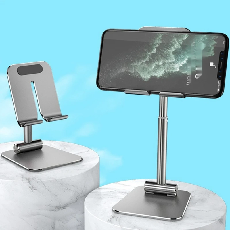 

Phone Stand Aluminum Telescopic Folding Desktop Stand, for Phone and Tablet (Less Than 12.9 Inches) Stand