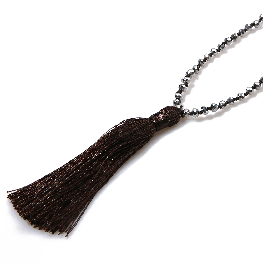 Длинное ожерелье с кисточками showbohoethal очаровательное ювелирное изделие для йоги