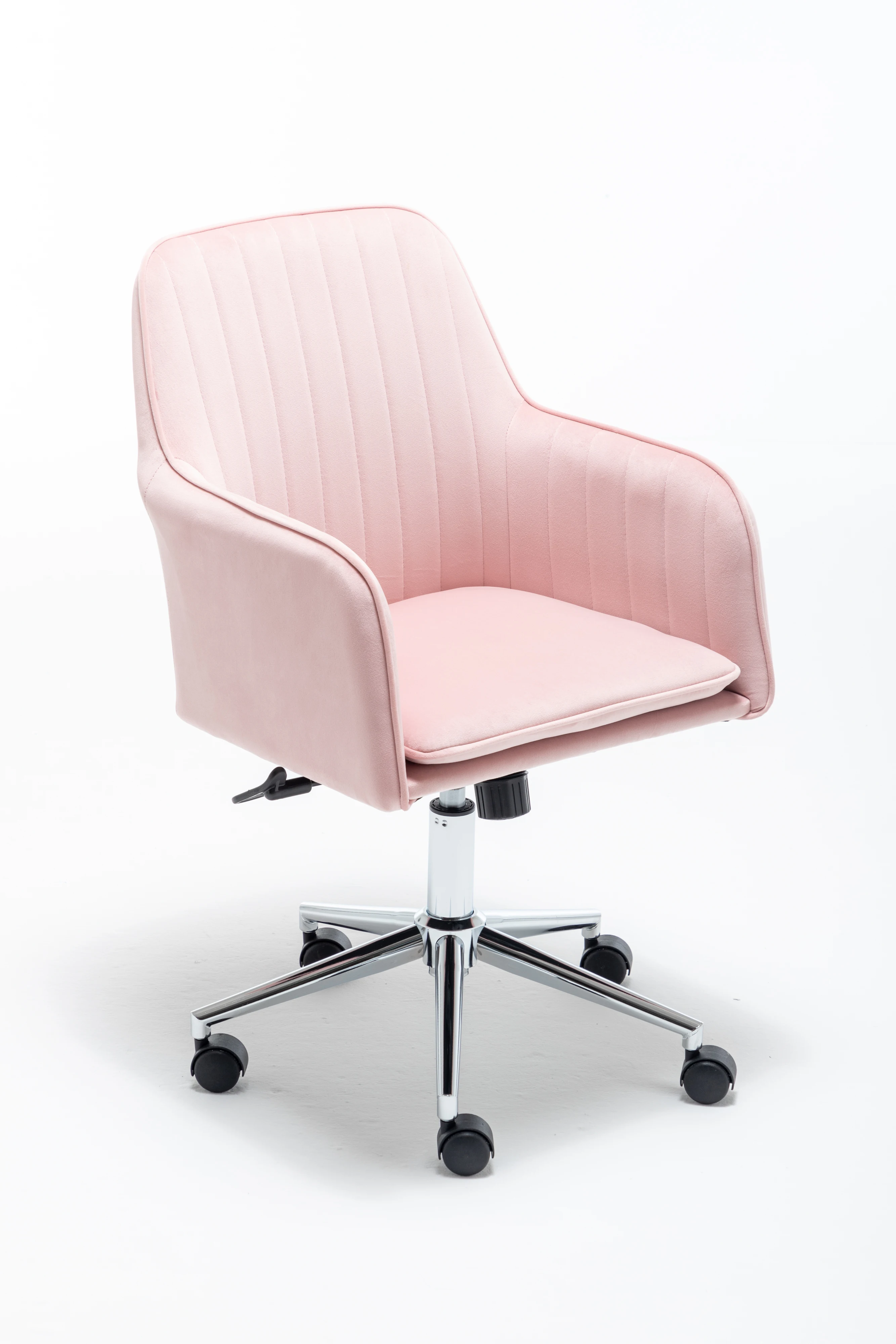 

Two Colors Velvet fabric Home Office Desk Chair Office Chair with Metal Base Modern Adjustable Swivel Chair with Arms