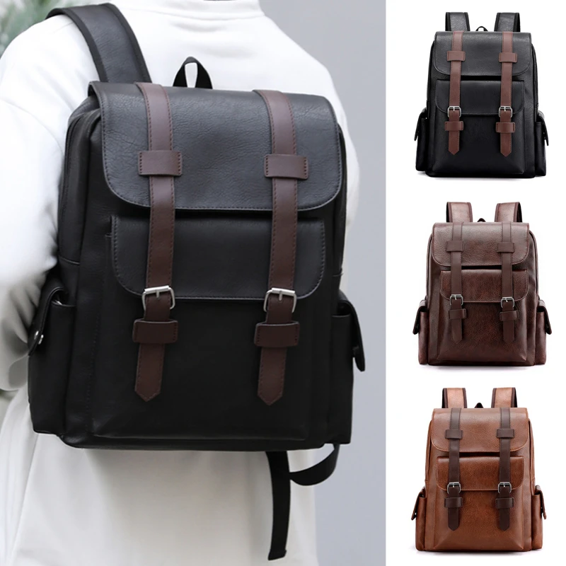 

2022 Hot Male Women Fashion Backpack Male Travel Backpack School Mens Leather Business Bag Large Laptop Shopping Travel Bag