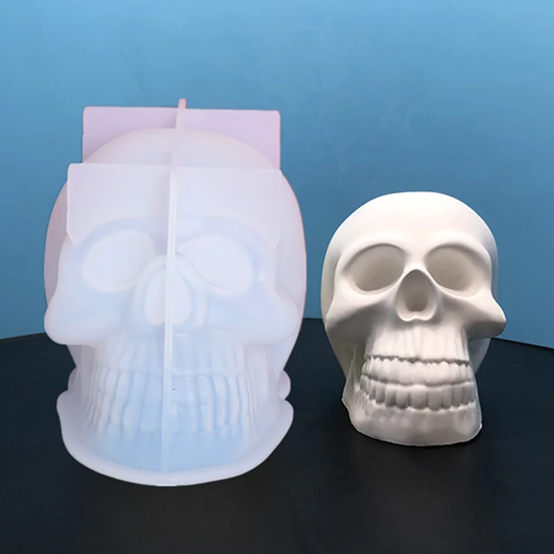 

New Halloween Skull Ice Cube Silicone Mold Three-dimensional Mousse Cake Decoration Tool DIY Aromatherapy Candle Resin Moulds