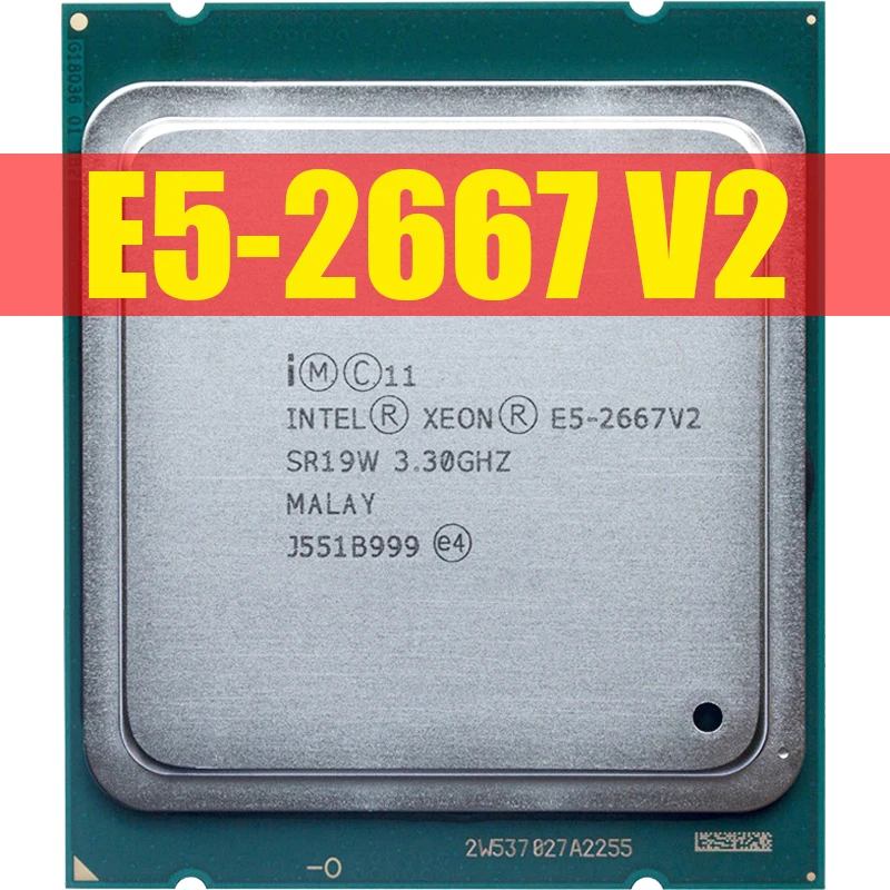 

Процессор Intel Xeon E5 2667 v2, 3,3 ГГц, 8 ядер, 16 потоков, 25 Мб кэш-памяти, SR19W, 130 Вт, ЦП LGA 2011