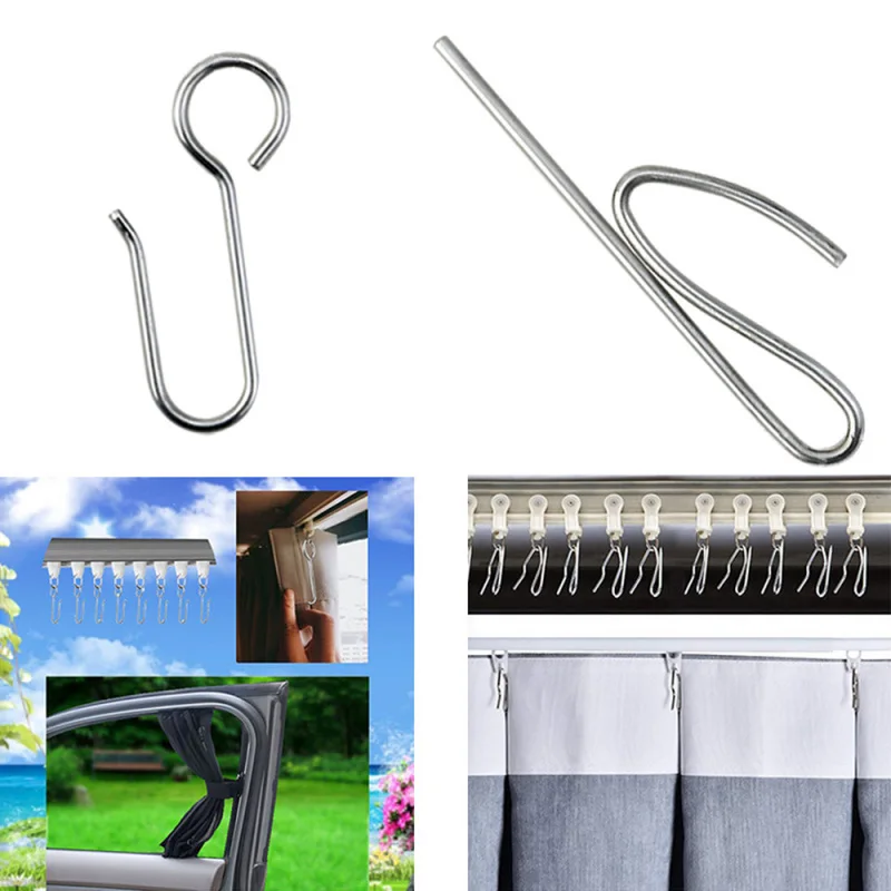 

50 шт./лот металлические занавески, подвесные крючки, потолочные занавески, треки, крючок «сделай сам», материалы для украшения дома, аксессу...