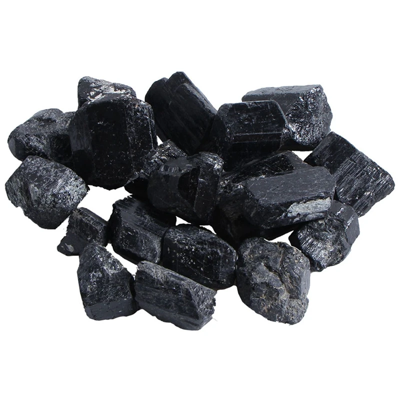 Natural Black Tourmaline Crystal Rough Stone Rock Mineral Specimennatural Stones and Minerals-200G | Освещение