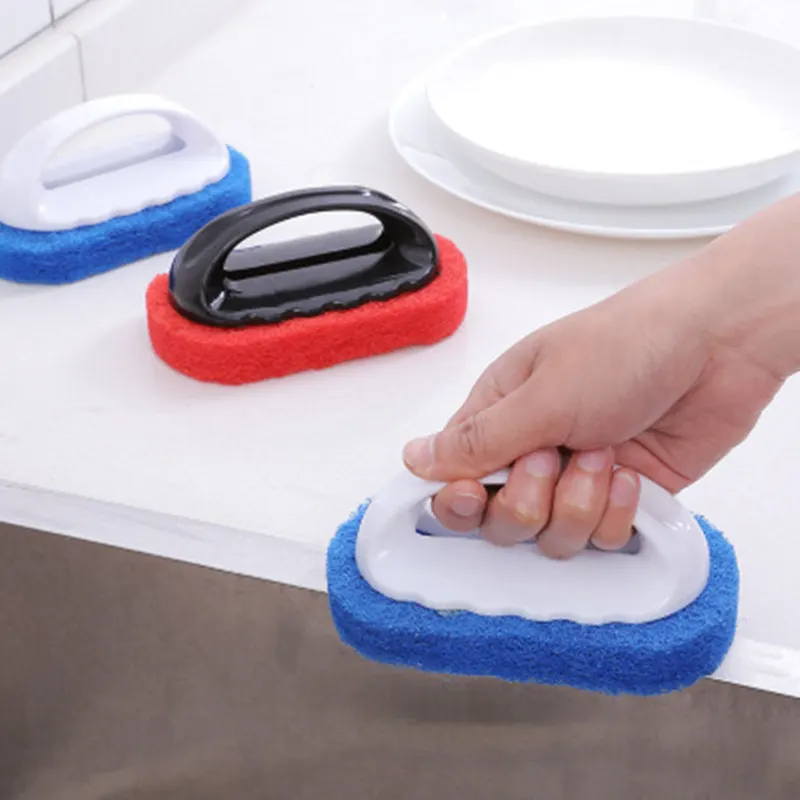 

Kitchen Cleaning Brush Sponge Cleaning Sponge with Handle Brush Bath Brush Ceramic Tile Descaling Pot Brush Floor Brush