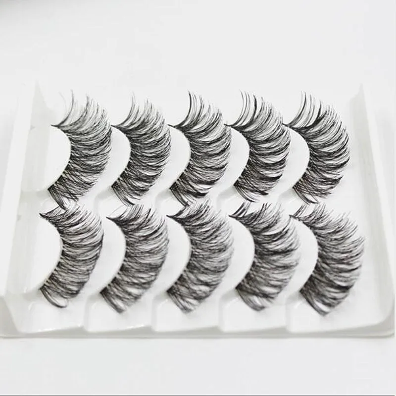 Женский модный изящный макияж ручной работы 5 пар натуральных длинных толстых