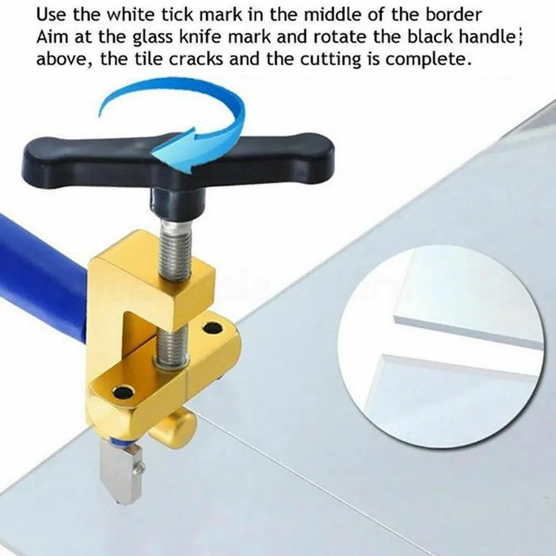 

2 In 1 Ceramic Tile Glass Cutting Professional Aluminum Glide Glass Glass Alloy Ceramic O5E6 Cutting Cutter Cutting Mi Tile L1O8