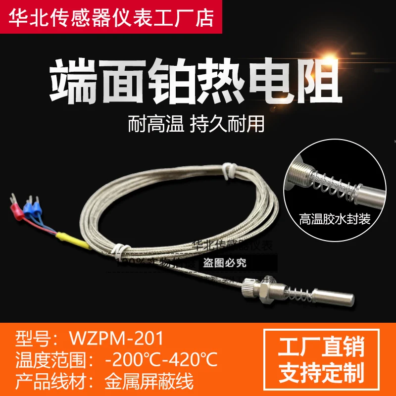 PT100 платины Термальность сопротивление Температура Сенсор Водонепроницаемый высокое WZPM 201