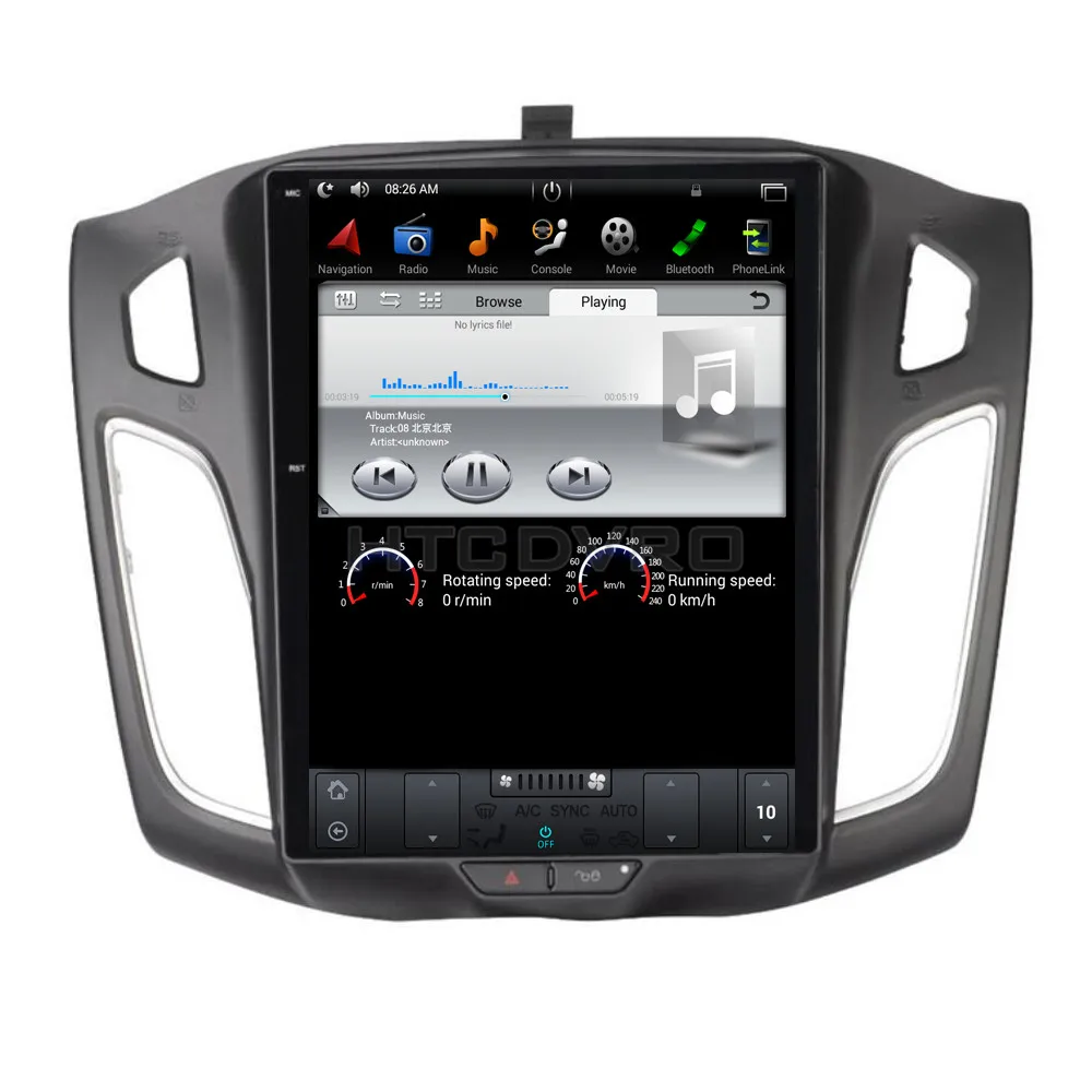 YMODVHT 10 4 дюйма Telsa стиль вертикальный экран четырехъядерный Android 7 1 2 Гб RAM