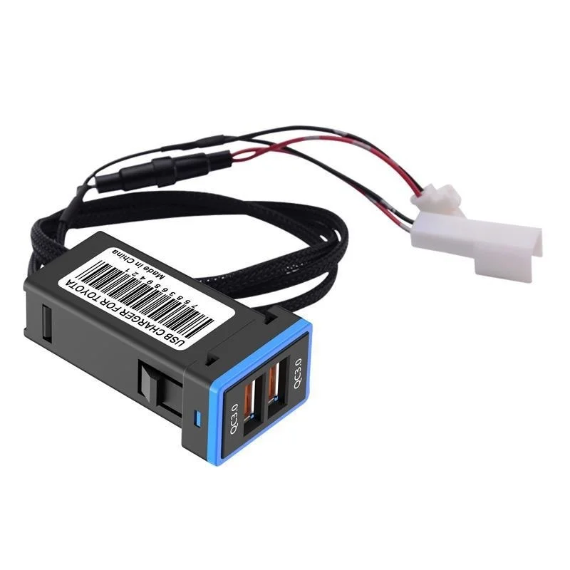 

Быстрое зарядное устройство USB QC3.0 для Toyota Camry, Land Cruiser 200, RAV4, Corolla, смартфонов, адаптер для быстрой зарядки, 40 шт.
