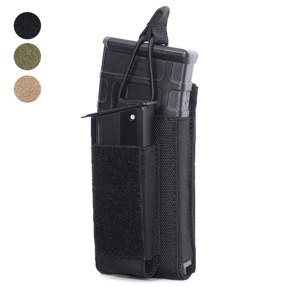 

1000D Tactical Molle Magazine Pouch Single Rifle Pistol Mags Cartridge Pouches Double-Layer Magazine Holder Hunting Accessory