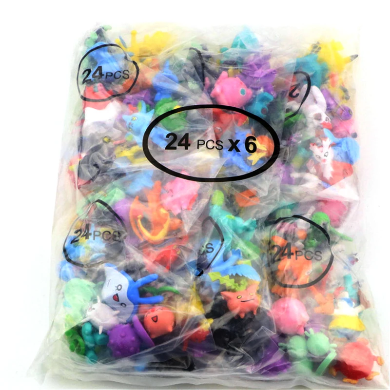 144 шт/партия разные стили Покемоны Фигурки ПВХ модели коллекции измерений в