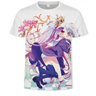 Модная футболка для красивой девушки с 3D принтом, мужская и женская футболка в стиле аниме для пары, уличная одежда свободного кроя, удобная ткань