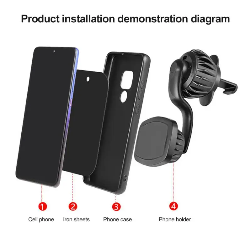 Автомобильный магнитный держатель для телефона подставка с вентиляционным