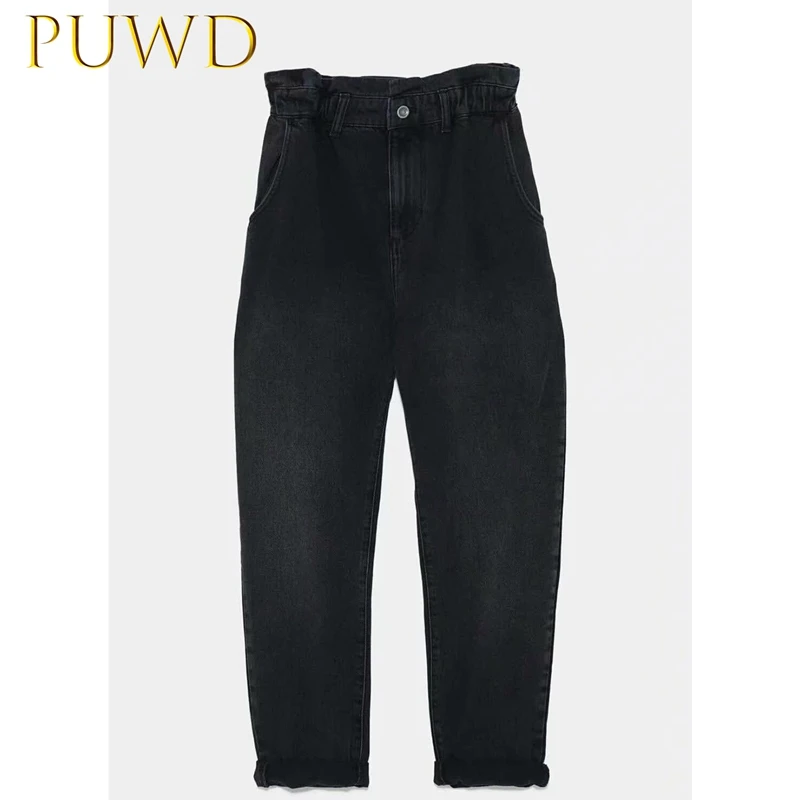 Женские уличные свободные джинсы PUWD новинка 2019|Джинсы МОМ| |