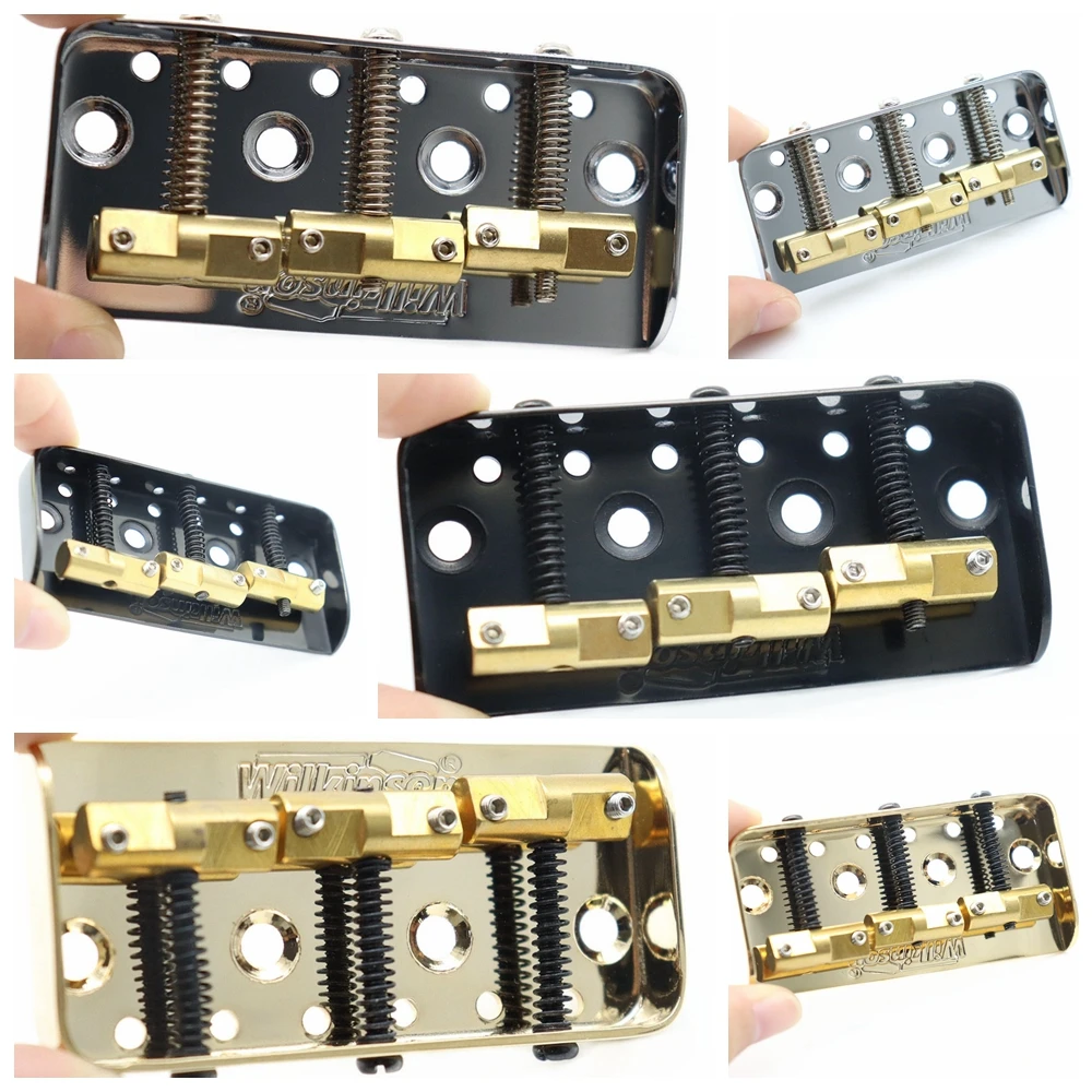 

1set Wilkinson WTBS SHORT Guitar Bridge w/ Compensated Brass Saddles For TL Style Electric Guitar in Chrome, Black or Gold