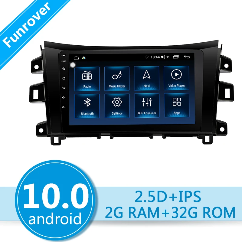 FUNROVER Android 10 0 автомобильное радио мультимедийное воспроизведение для Navara / NP300 2014