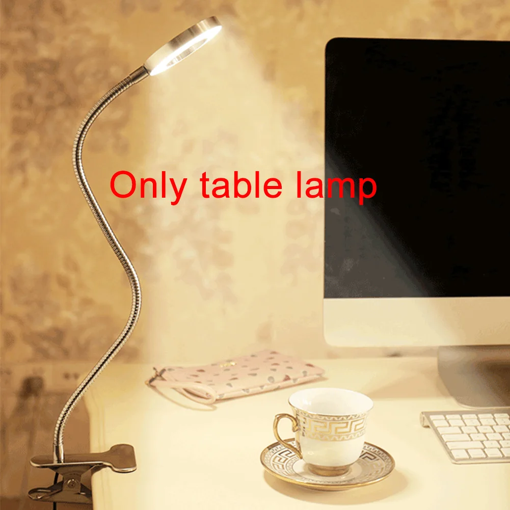 

12W Clip On Bedside Desk Lamp USB Eye Protection Dimmable Study Office Reading Light Flexible Led
