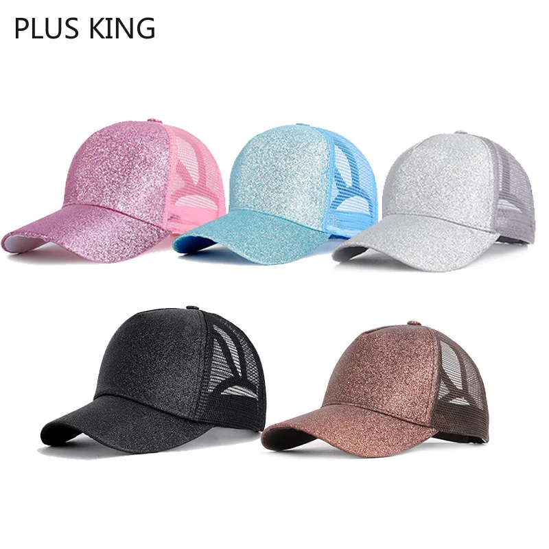 Новые летние блестящие грузовик &quotконский хвост&quot Бейсбол Кепки Для женщин