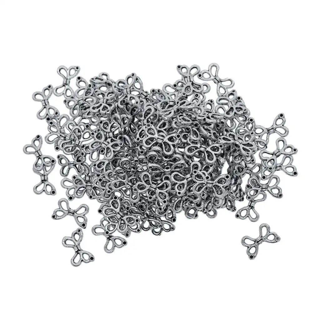 

100x Lots Wing Spacer Beads Loose Beads for Bracelets Jewelry Making 15x10mm