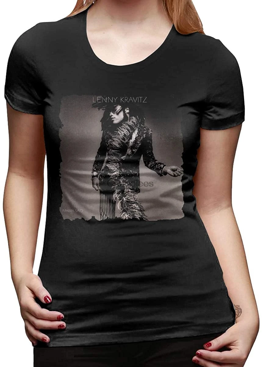 Женская футболка с коротким рукавом и круглым вырезом Lenny Kravitz Mama Said - купить по