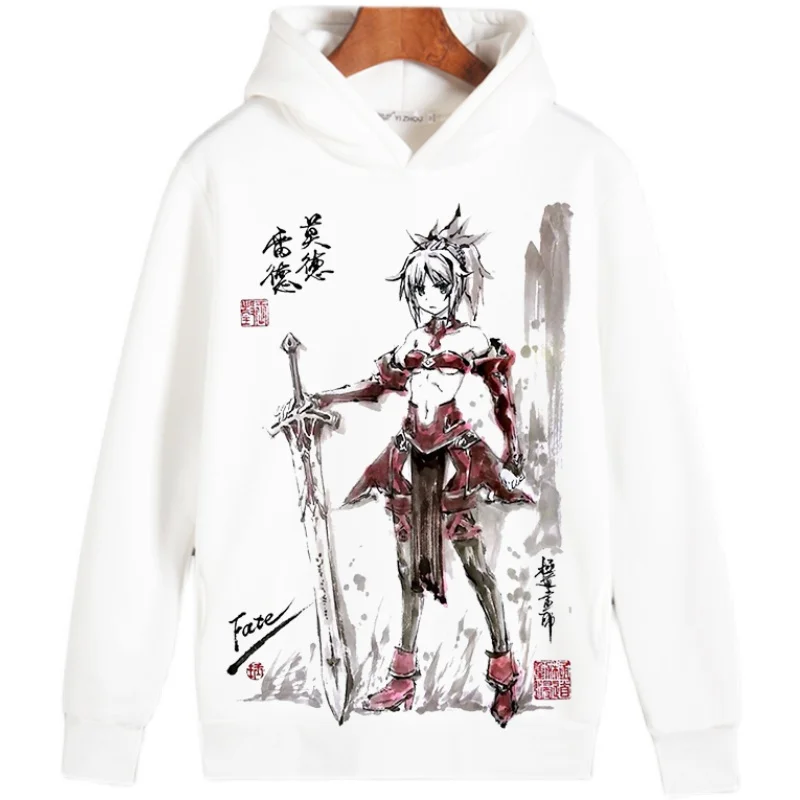 Толстовка для косплея по судьбе большим заказом с капюшоном мультяшным принтом