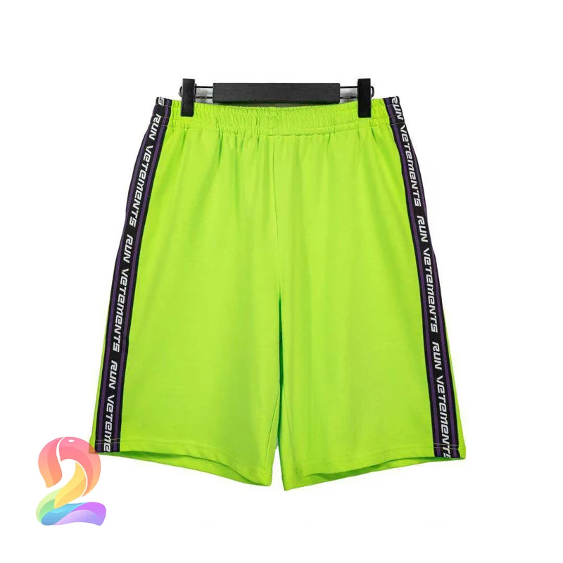 

Men' Women's VETEMENTS Sports Shorts Side Striped Letters Loose Casual Shorts Oversize Vtm High Street Fashion Shorts