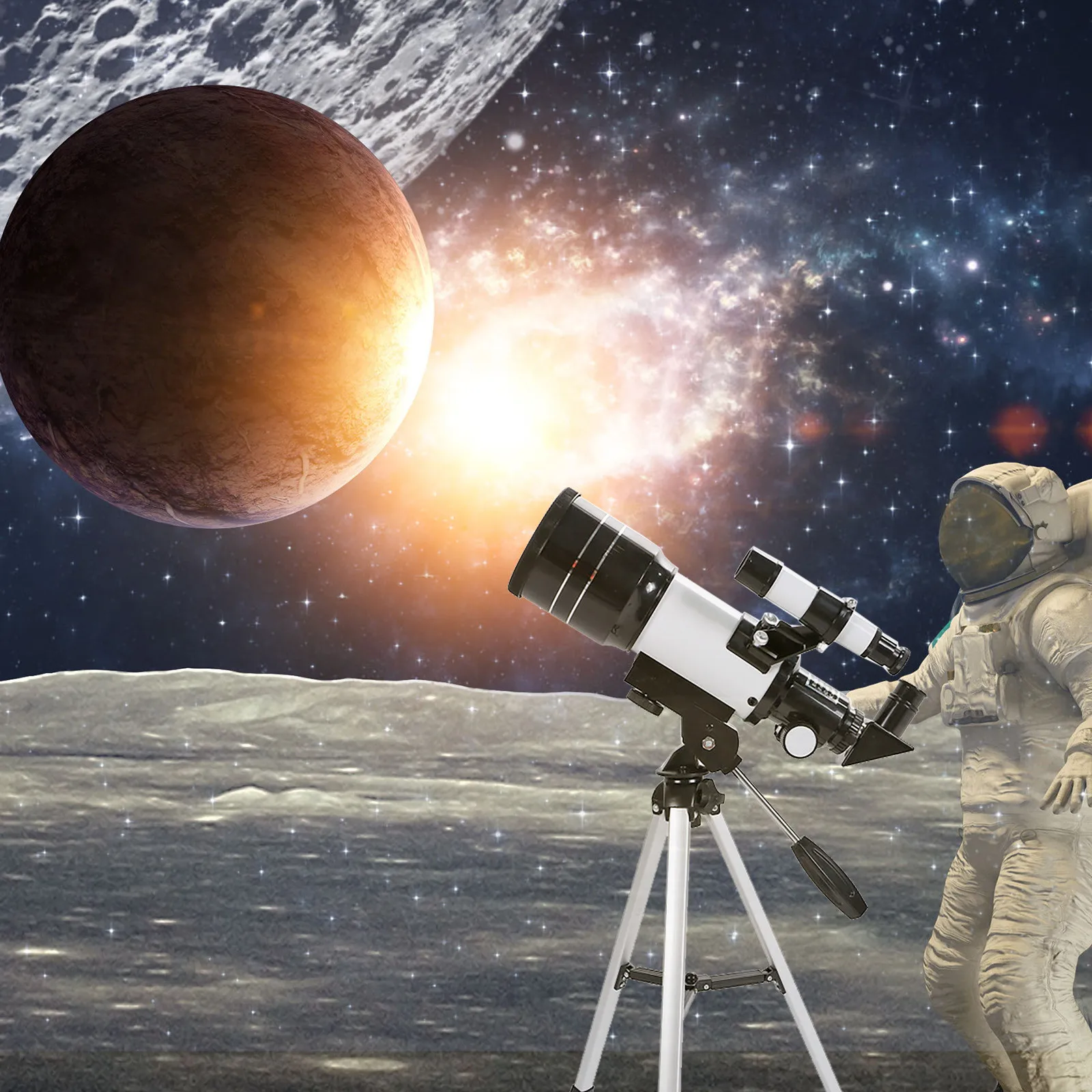 

20mm Refractor Mount Telescope With Tripod Finder Scope For Astronomy Beginners