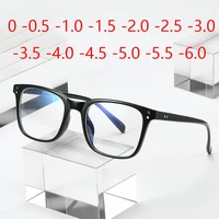 rivet student square myopic glasses women men tr90 retro minus lens prescription spectacle diopter 0 0 5 0 75 1 0 to 6 0