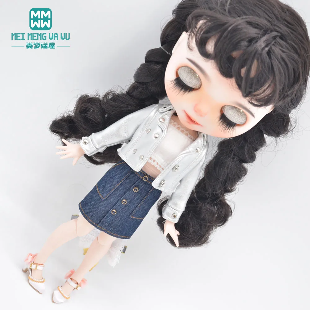 

Blyth doll clothes Fashion Leather jacket for 28-30cm Azone OB accessories girl gift toy