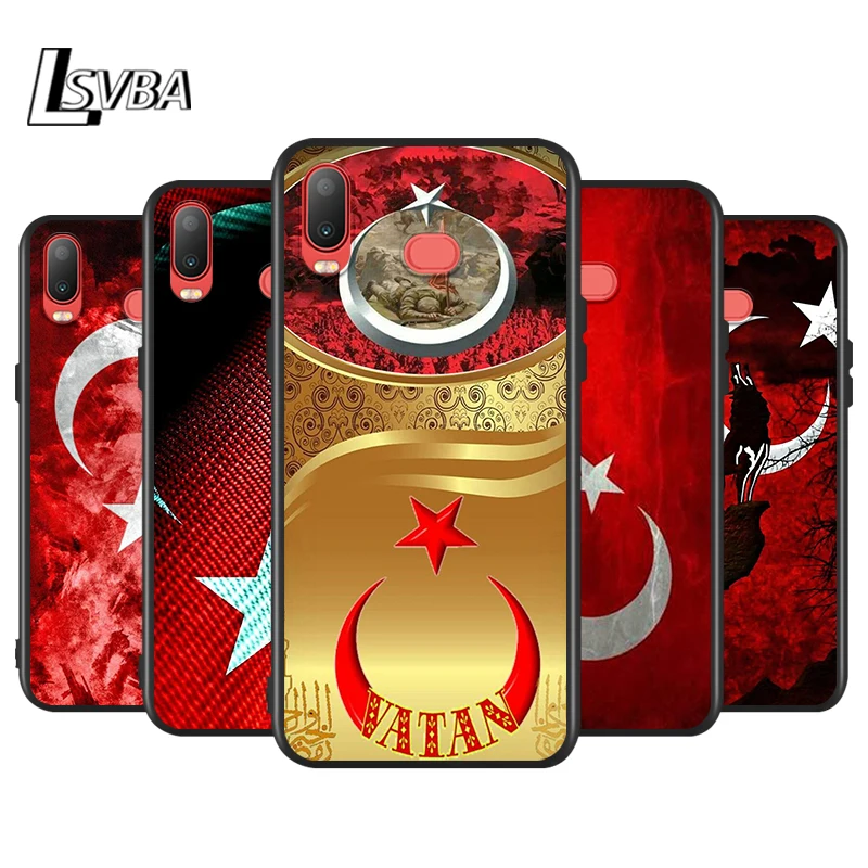 Силиконовый чехол с турецким флагом для Samsung Galaxy A9 A8 Star A7 A6 A5 A3 Plus 2018 2017 2016 черный