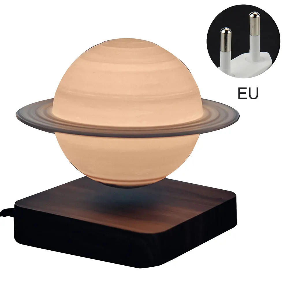 

Led Night Light 3D Printing Home Decor Toys Magnetic Levitating Office Bedroom Party 3 Colors Modes Moon Lamp Touch Control