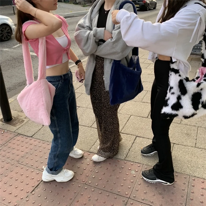 

Female Crossbody Bag Multipurpose Solid Color/ Leopard Print Single-Shoulder Bag for Girlfriend Wife
