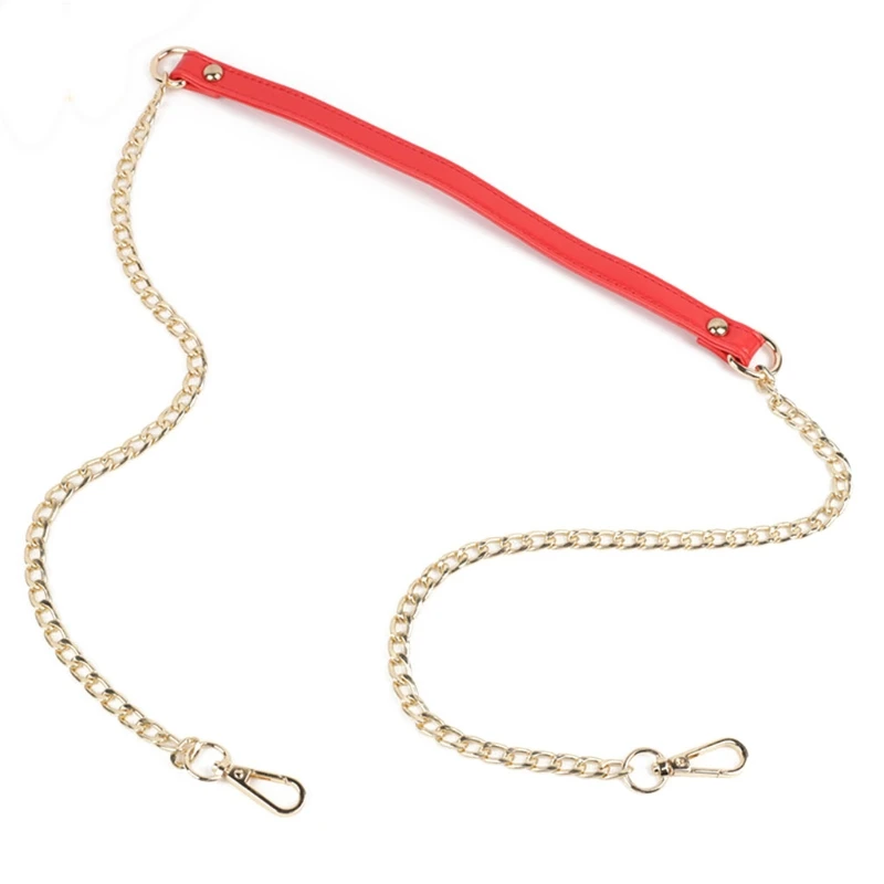 

831A Metal Chain Detachable PU Leather Shoulder Bag Straps Satchel Crossbody Straps Accessories Replacement Chain Strap