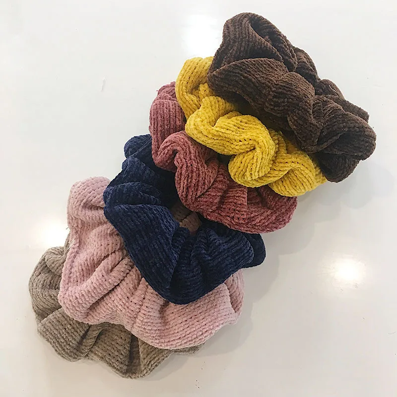 Модные трикотажные резинки для волос женщин и девушек эластичные вязаные