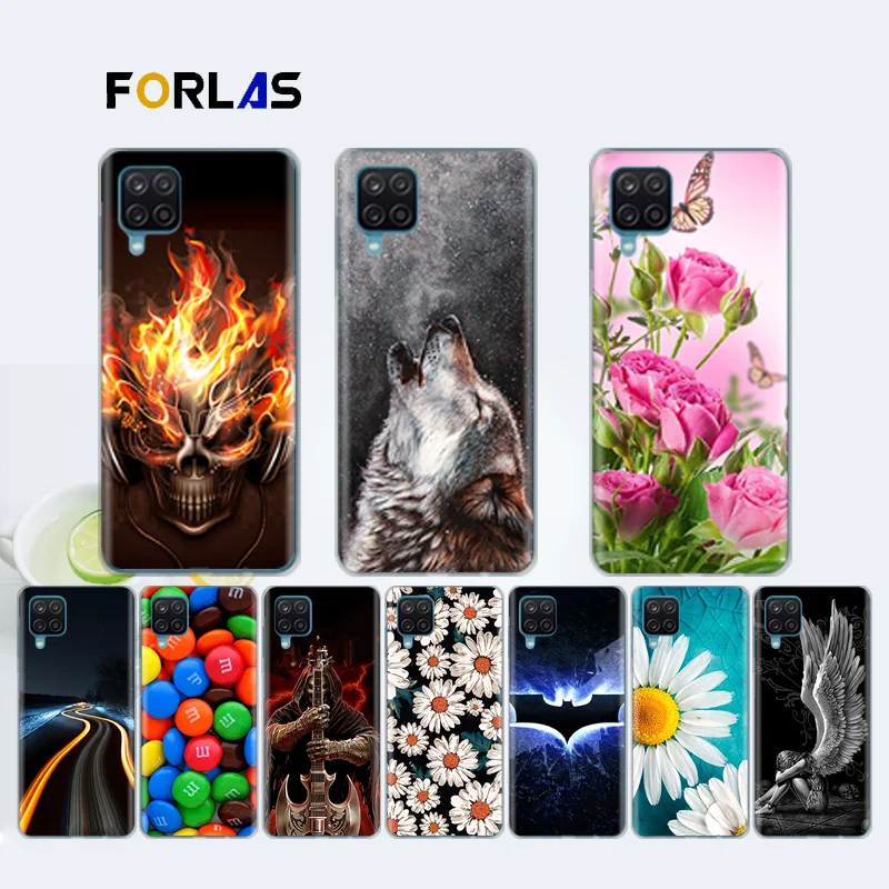 

Phone Cover For Samsung Galaxy A12 Case Silicon Soft TPU Back Cases For Samsung A12 Case 2019 Fashion Bumper A 12 6.5" Coque Ca