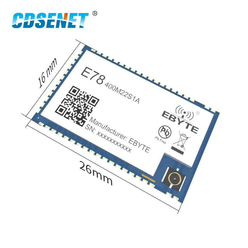 E78 400M22S1A ASR6505 LoRa модуль LoRaWAN 433 МГц SoC SX1262 STM8L152 MCU LPWAN SMD IoT трансивер IPEX|Фиксированные